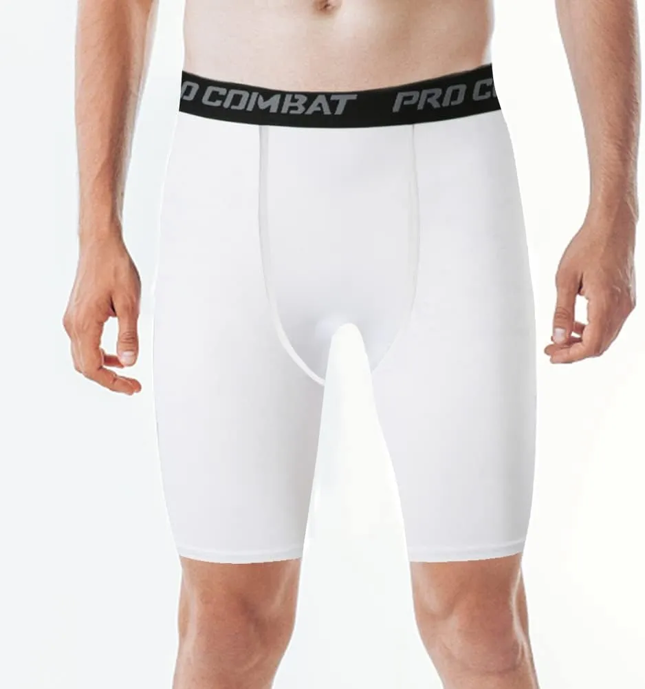 HYCOPROT Men’s Compression Shorts Spandex Sports Underwear Athletic Performance Baselayer Workout Running Active Tights