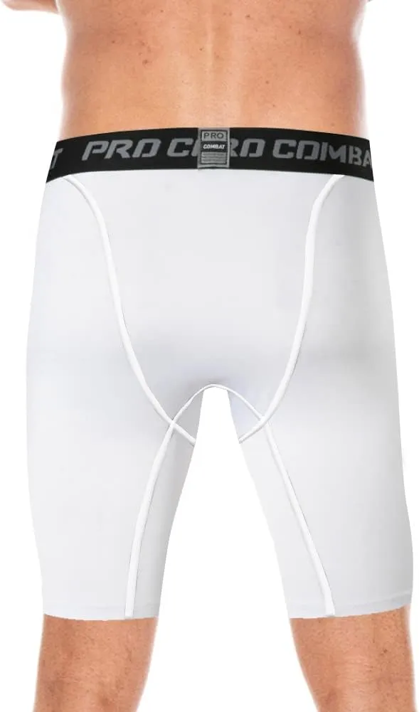 HYCOPROT Men’s Compression Shorts Spandex Sports Underwear Athletic Performance Baselayer Workout Running Active Tights
