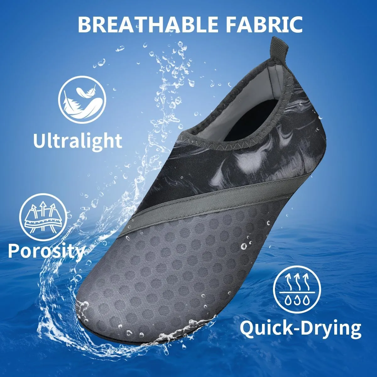 IceUnicorn Water Shoes Men Women Beach Swim Aqua Barefoot Socks Pool Quick Dry Yoga