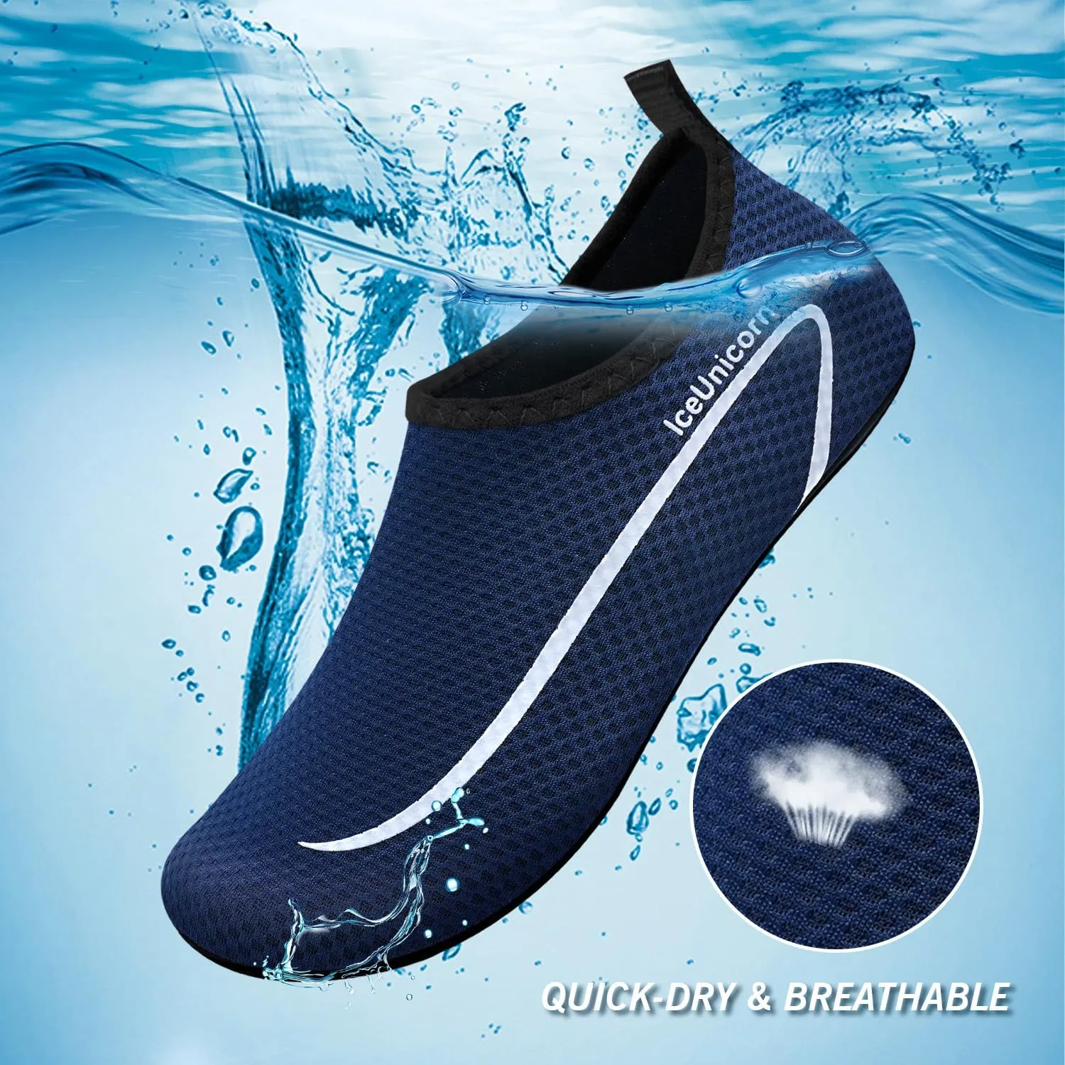 IceUnicorn Water Shoes Men Women Beach Swim Aqua Barefoot Socks Pool Quick Dry Yoga
