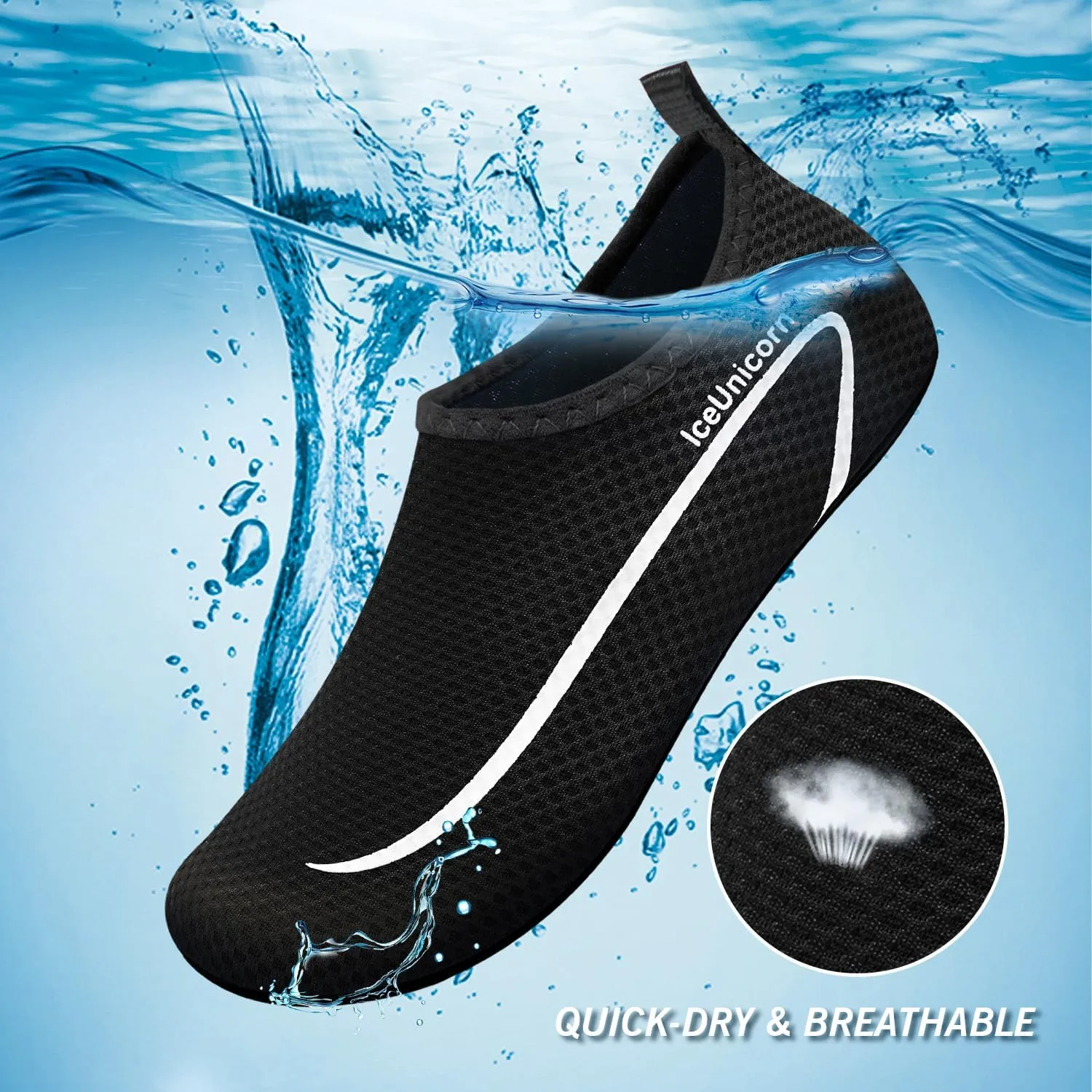 IceUnicorn Water Shoes Men Women Beach Swim Aqua Barefoot Socks Pool Quick Dry Yoga