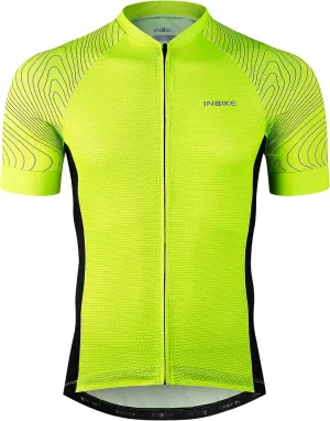 INBIKE Mens Cycling Jersey 3 Rear Pockets Moisture Wicking Short Sleeve Quick Dry Reflective Biking Shirts