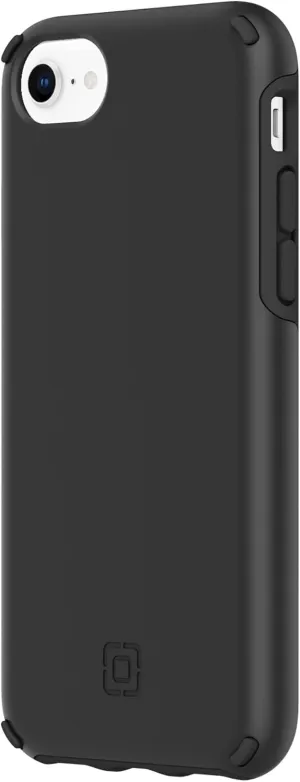 Incipio Duo Case for iPhone SE (2022/2020), 8, 7, 6, 6s – Dual-Layer Slim Protective Case with 12ft Drop Protection, Scratch-Resistant Finish, Wireless Charging Compatible - Black