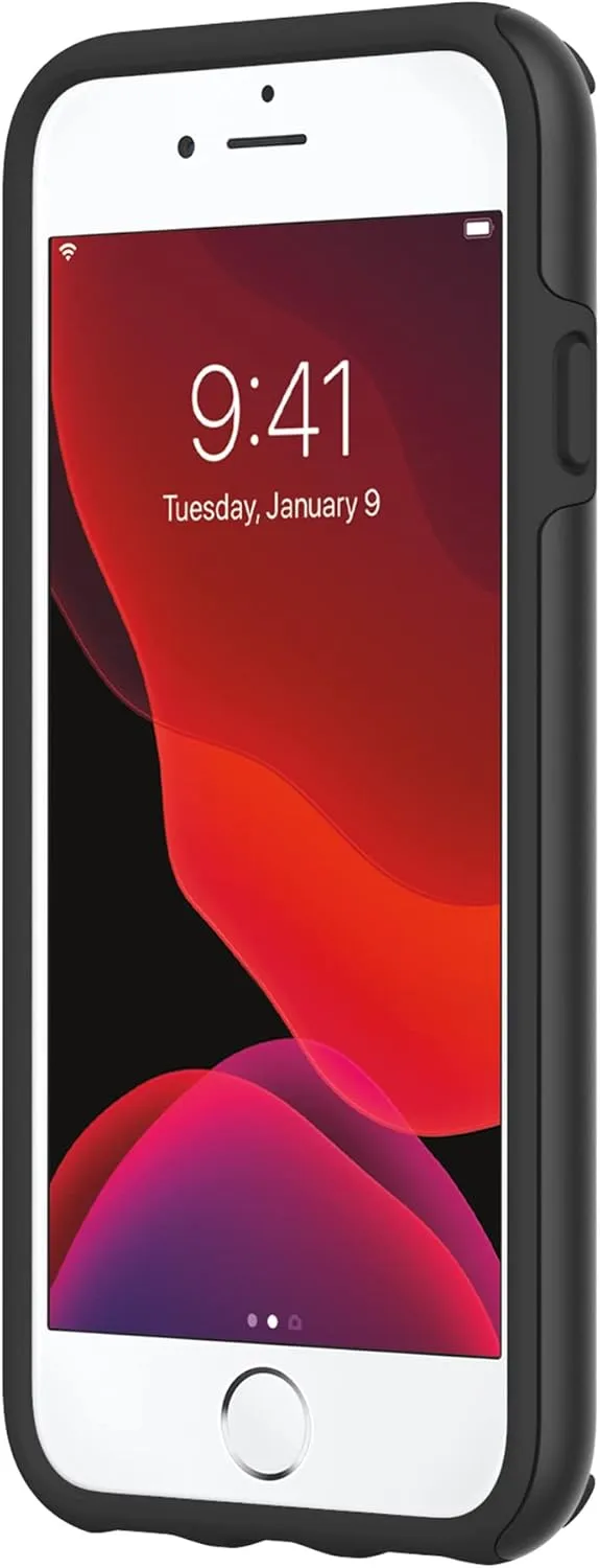Incipio Duo Case for iPhone SE (2022/2020), 8, 7, 6, 6s – Dual-Layer Slim Protective Case with 12ft Drop Protection, Scratch-Resistant Finish, Wireless Charging Compatible - Black