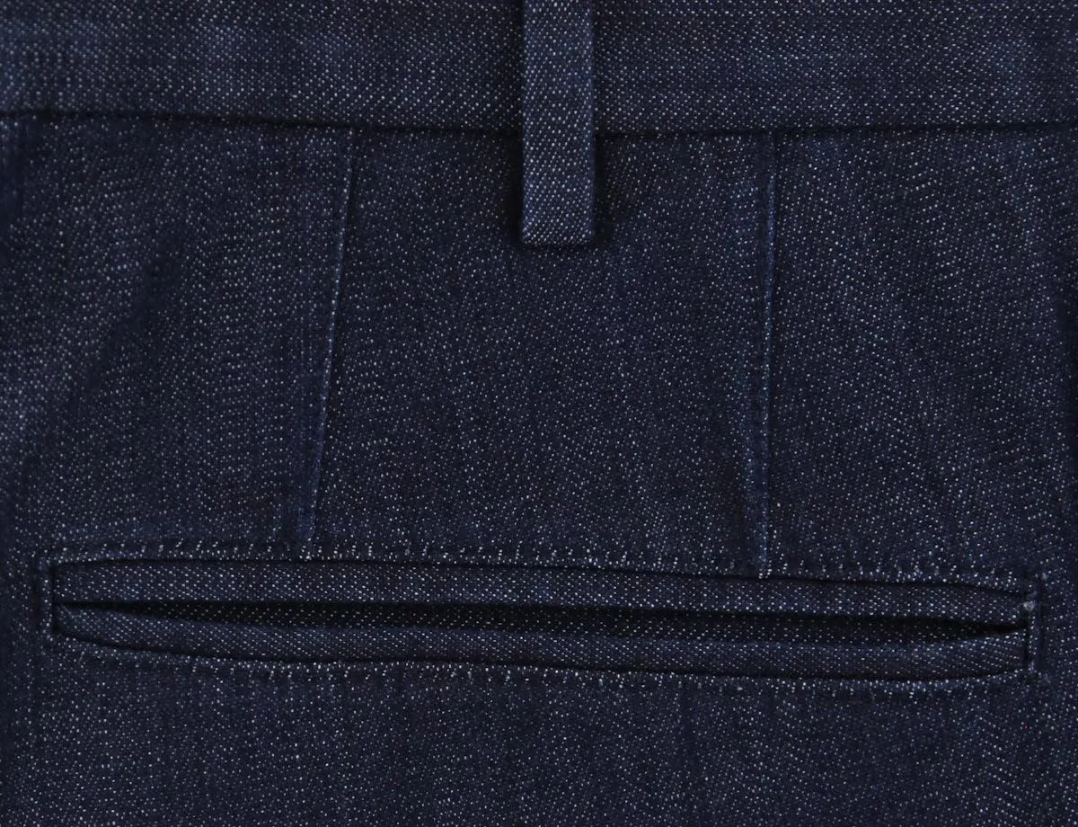 Incotex Blue Melange Denim Pants - Slim