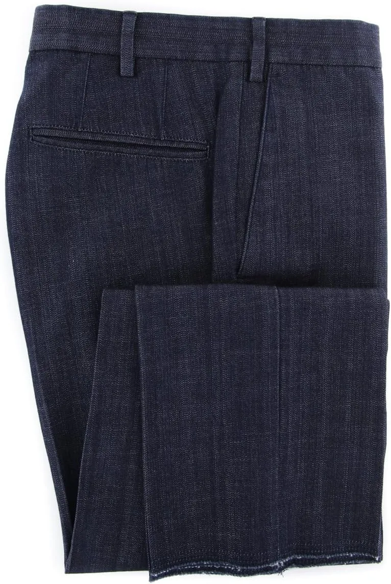 Incotex Blue Melange Denim Pants - Slim