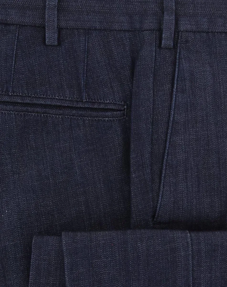 Incotex Blue Melange Denim Pants - Slim