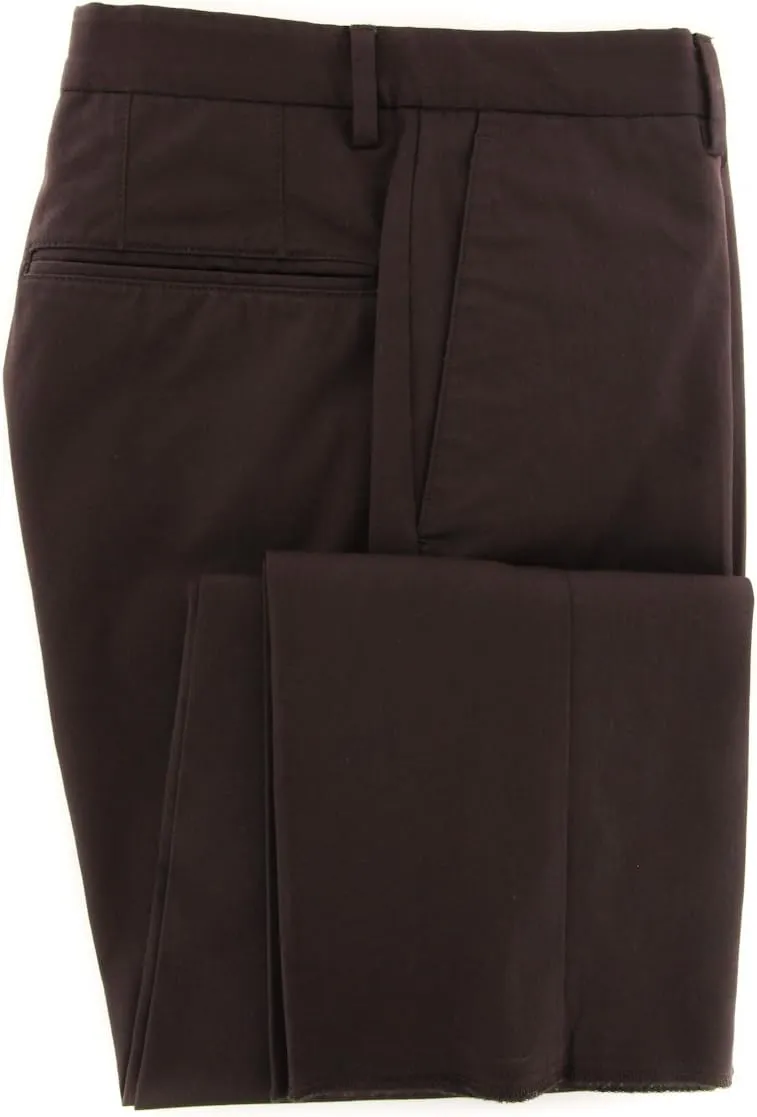 Incotex Caramel Brown Solid Pants - Slim