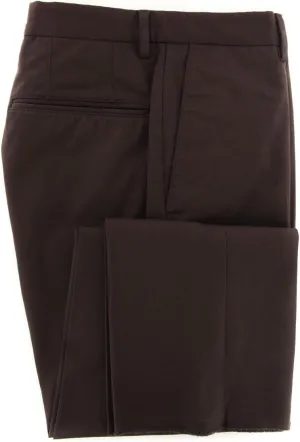 Incotex Caramel Brown Solid Pants - Slim