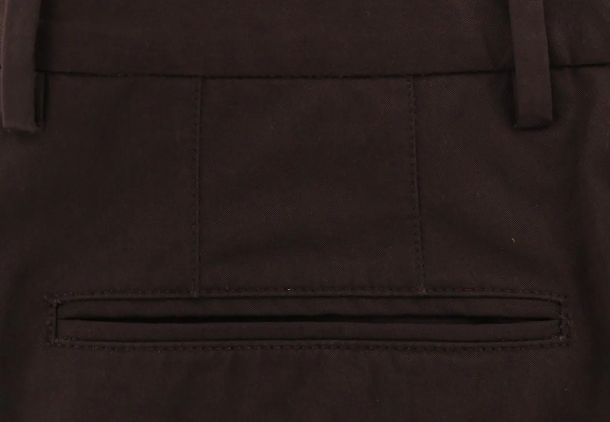 Incotex Caramel Brown Solid Pants - Slim