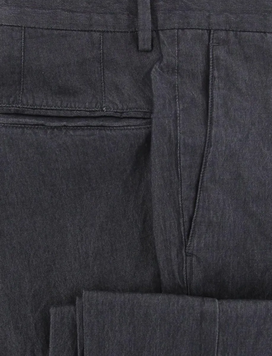 Incotex Charcoal Gray Solid Pants - Slim