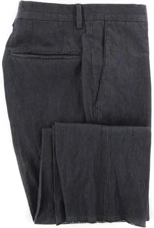 Incotex Charcoal Gray Solid Pants - Slim