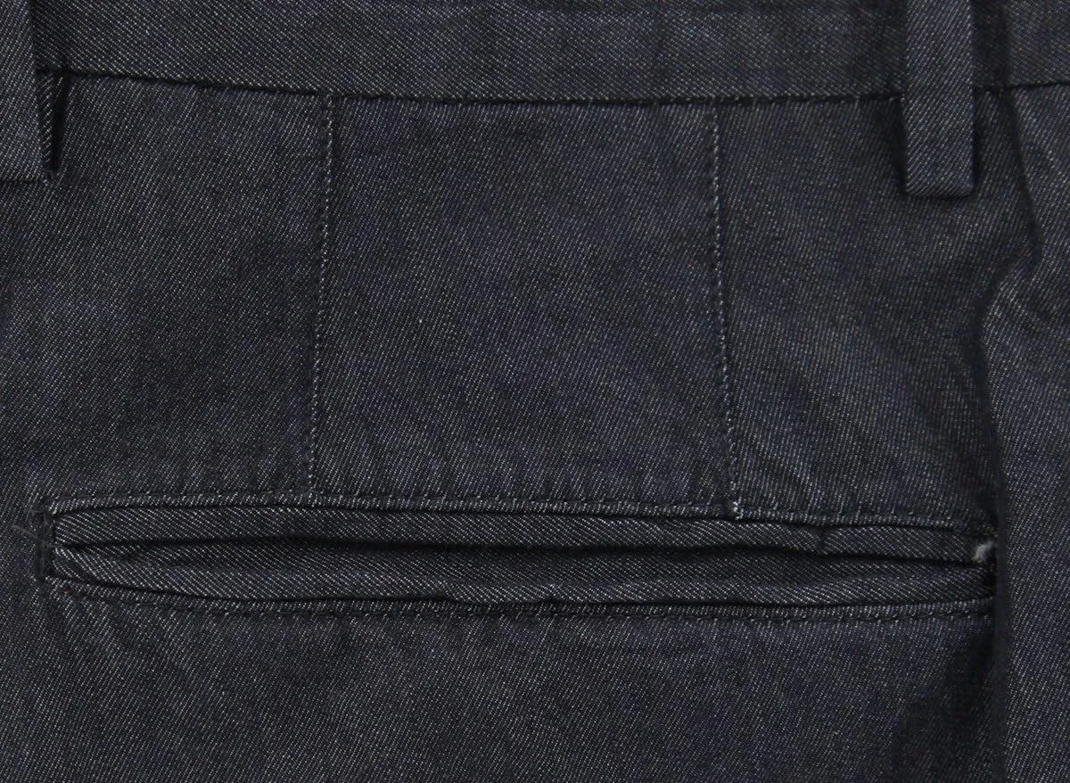 Incotex Charcoal Gray Solid Pants - Slim