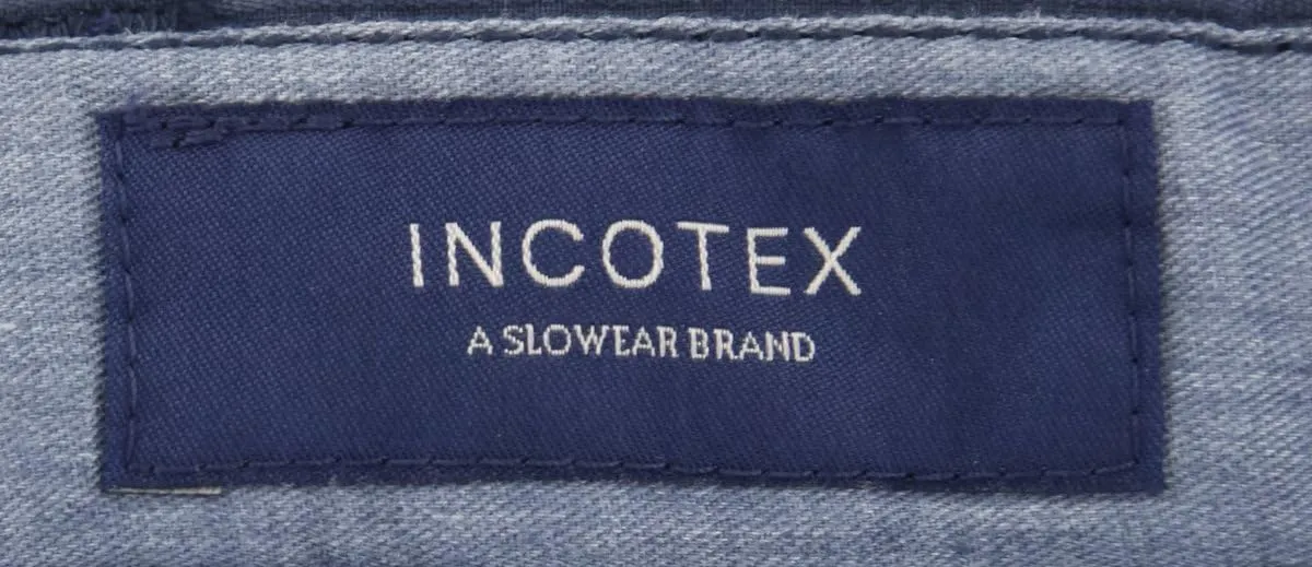 Incotex Navy Blue Solid Pants - Slim