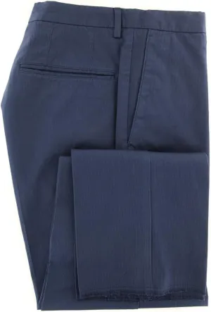 Incotex Navy Blue Solid Pants - Slim