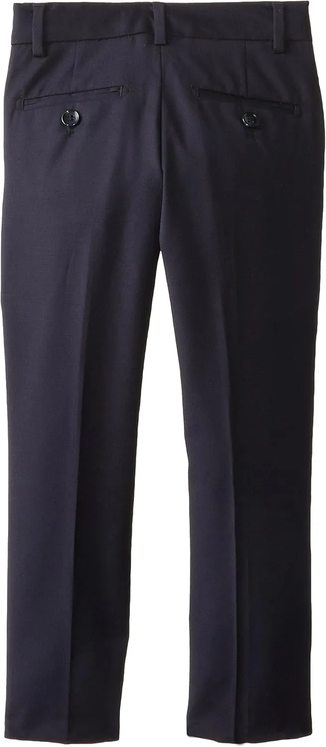 Isaac Mizrahi Black Label Little Boys' Slim Little Solid Fit Wool Pant