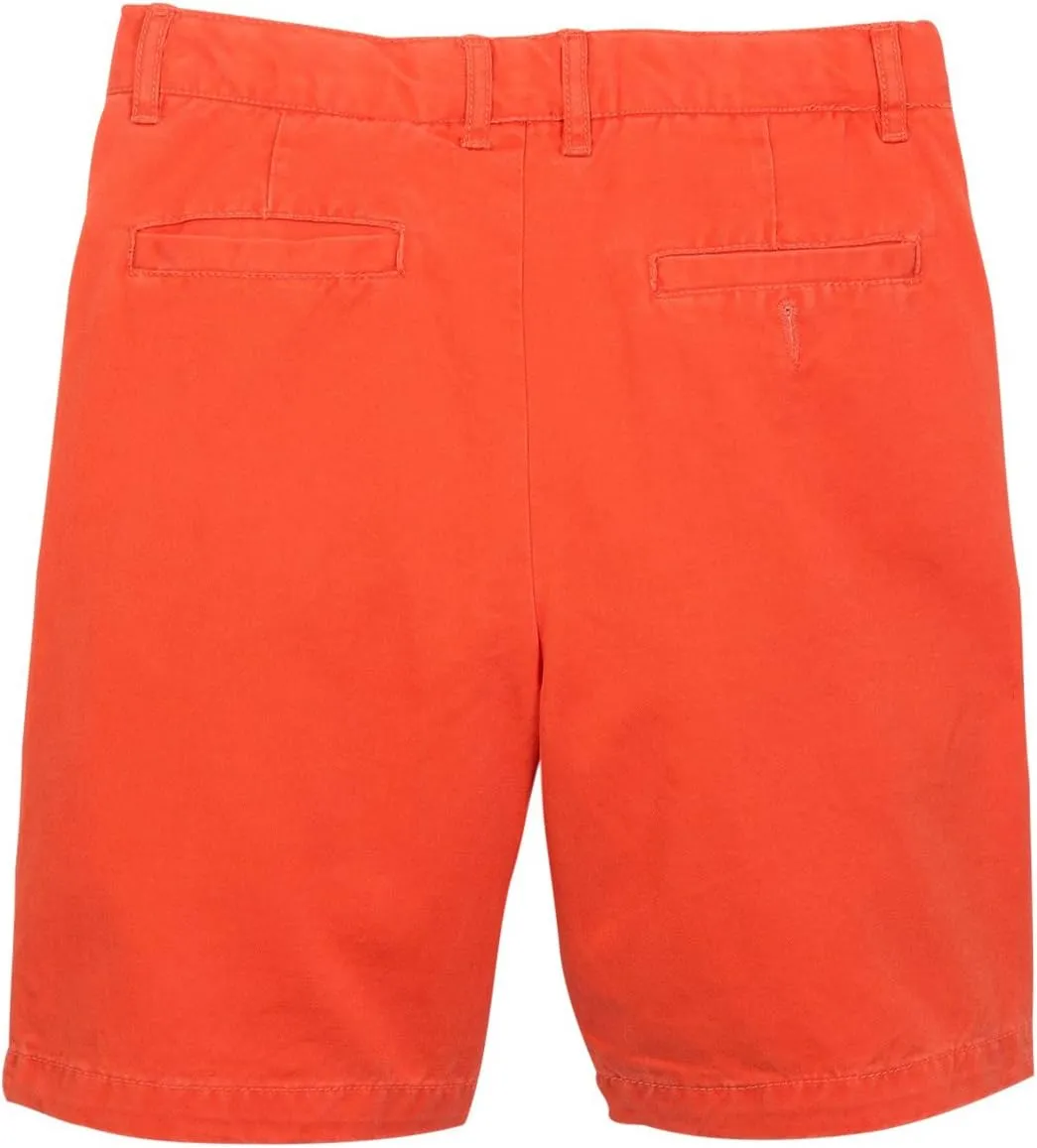 Isaac Mizrahi Boy's Slim Fit Flat Front Adjustable Waist 100% Cotton Shorts- Colors