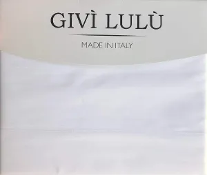 Italy 4pc Sheet Set Solid White with Multiple Patterns 100% Cotton Percale Luxury 200 Thread Count TC (Solid Pon Pon, Queen (U.S. Standard))