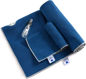 IUGA Yoga Towel for Hot Yoga Non Slip Extra Thick Yoga Mat Towel   Hand Towel 2in1 Set with Corner Pockets Super Absorbent and Quick Dry Hot Yoga Towel