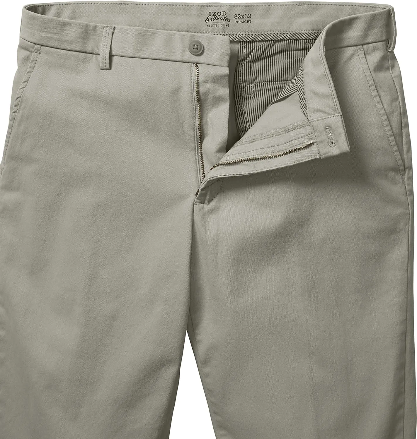 IZOD Men's Saltwater Stretch Flat Front Fit Chino Pant