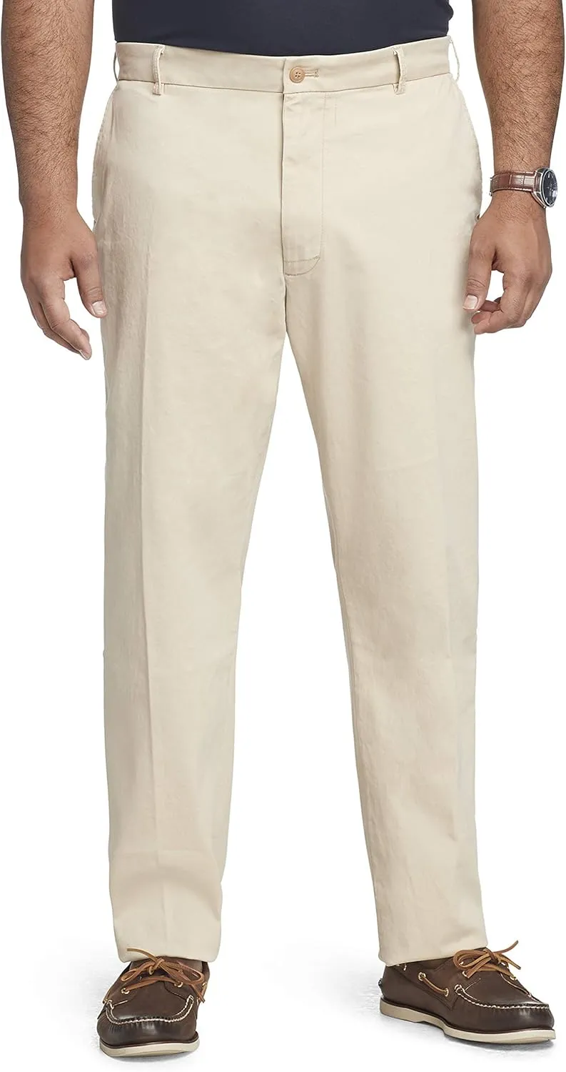IZOD Men's Saltwater Stretch Flat Front Fit Chino Pant