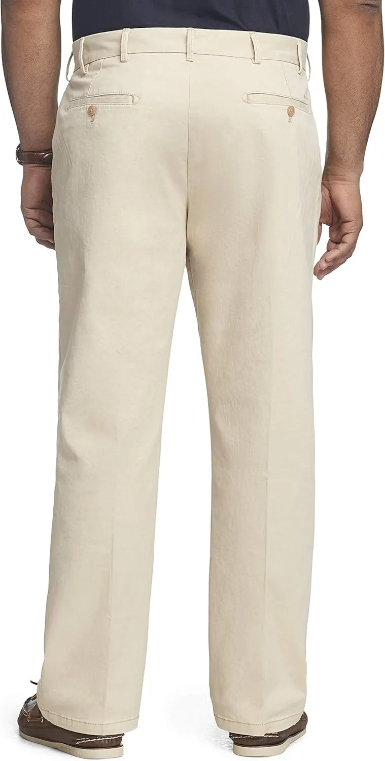 IZOD Men's Saltwater Stretch Flat Front Fit Chino Pant