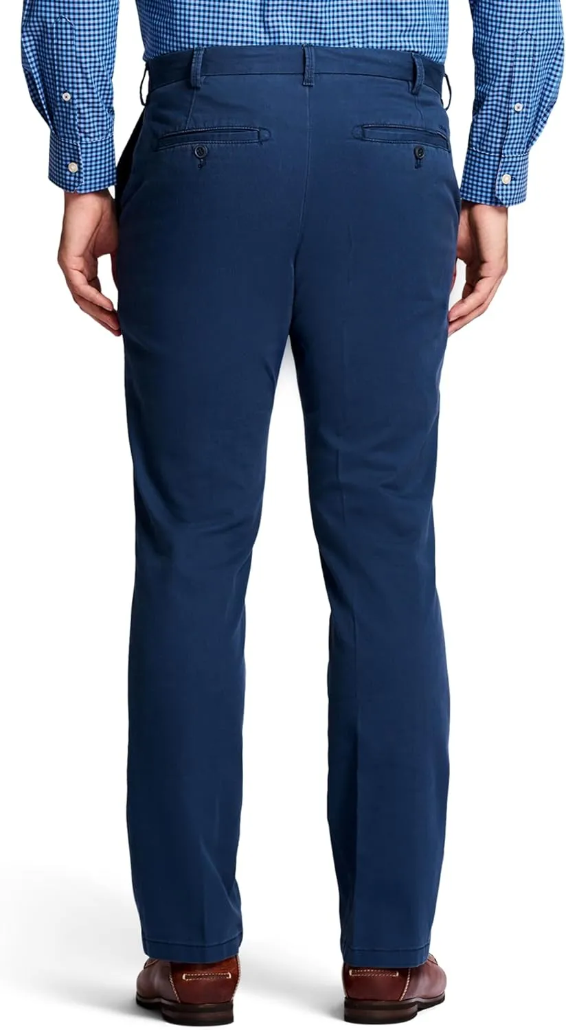 IZOD Men's Saltwater Stretch Flat Front Straight Fit Chino Pant