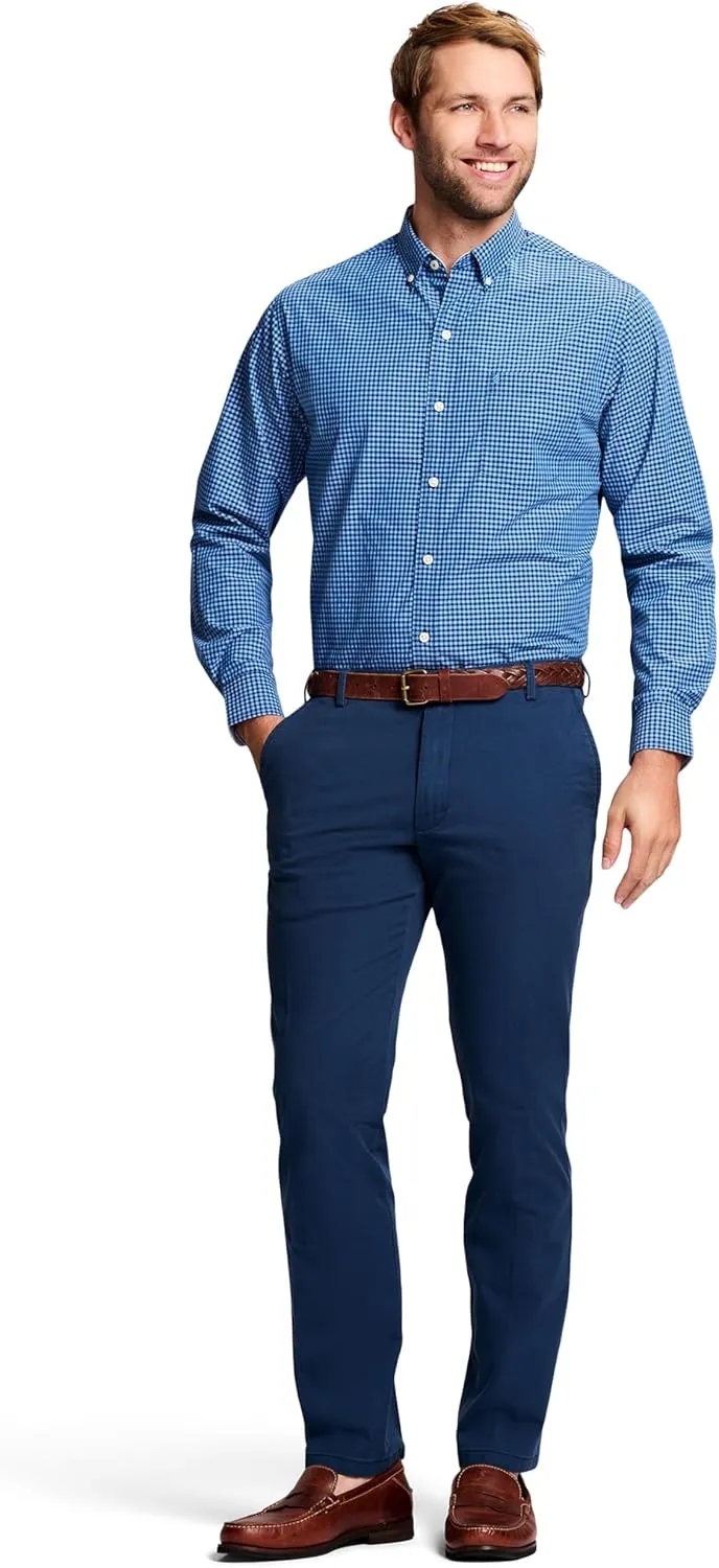 IZOD Men's Saltwater Stretch Flat Front Straight Fit Chino Pant