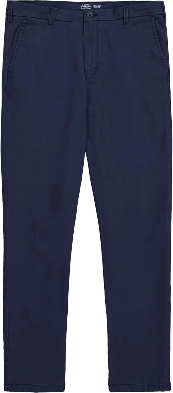 IZOD Men's Saltwater Stretch Flat Front Straight Fit Chino Pant