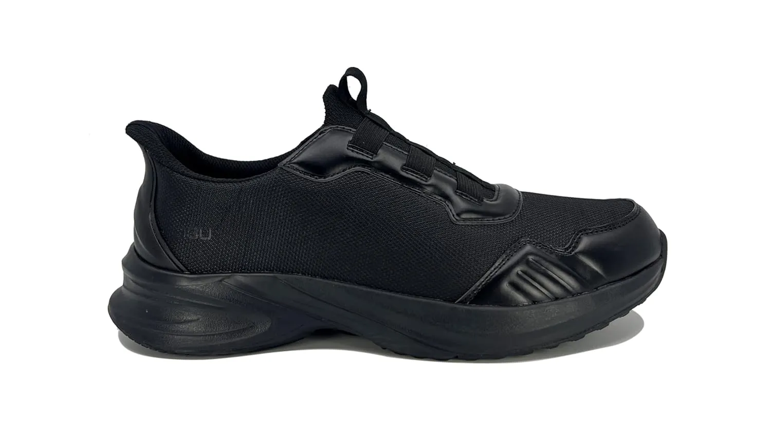 Jambu Men's Dash Easy-Wear Slip-On, Soft Knit and Nubuck Construction, Removable Relax Foam Insoles, Comfort Rocker Bottom, Black/Black, 10.5