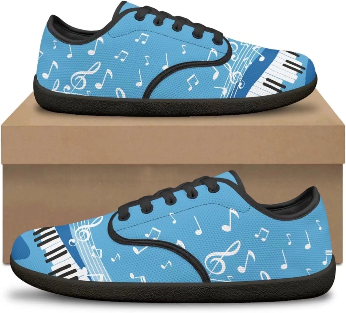 Jeiento Music Theme Hike Barefoot Shoes Men, Grounded Footwear Barefoot for Womens Mens
