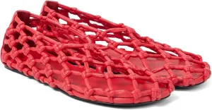 Jelly Mesh Ballet Flats for Women Woven Summer Beach Ballerina Flat Sandals Cute Comfortable Casual Slip on Mary Jane Shoes
