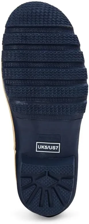 Jileon Womens Ankle Height Waterproof Rubber Rain Boots - Designed For Wide Feet & Wide Calves - Easy to Slip on and Off