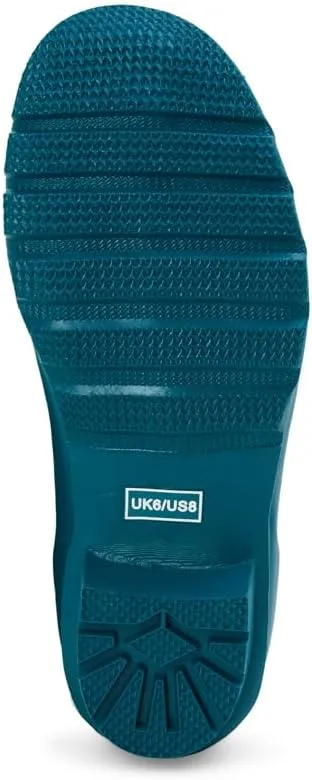 Jileon Womens Ankle Height Waterproof Rubber Rain Boots - Designed For Wide Feet & Wide Calves - Easy to Slip on and Off