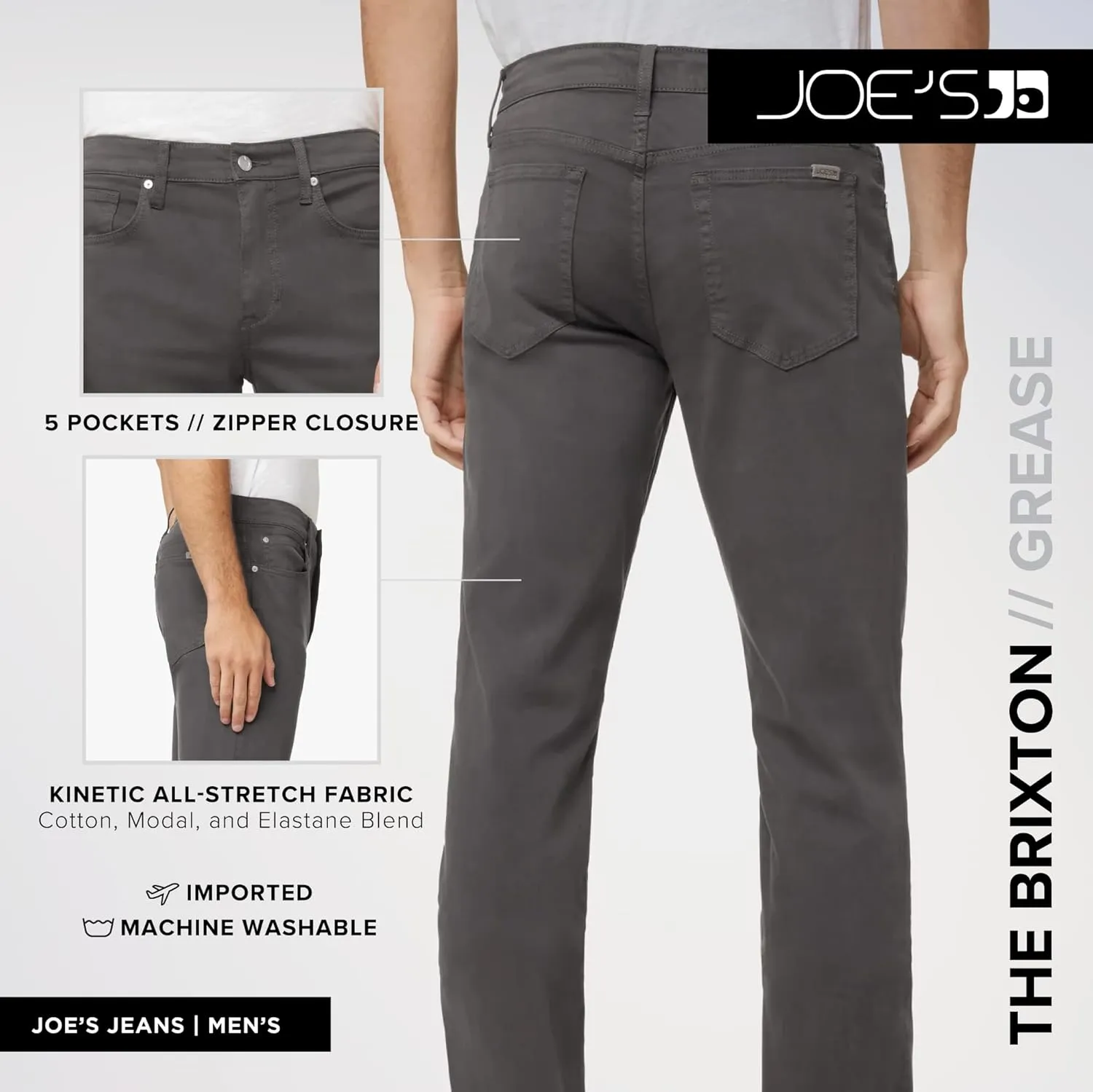 Joe's Men's Brixton Non-Denim Straight and Narrow Leg Twill Pant