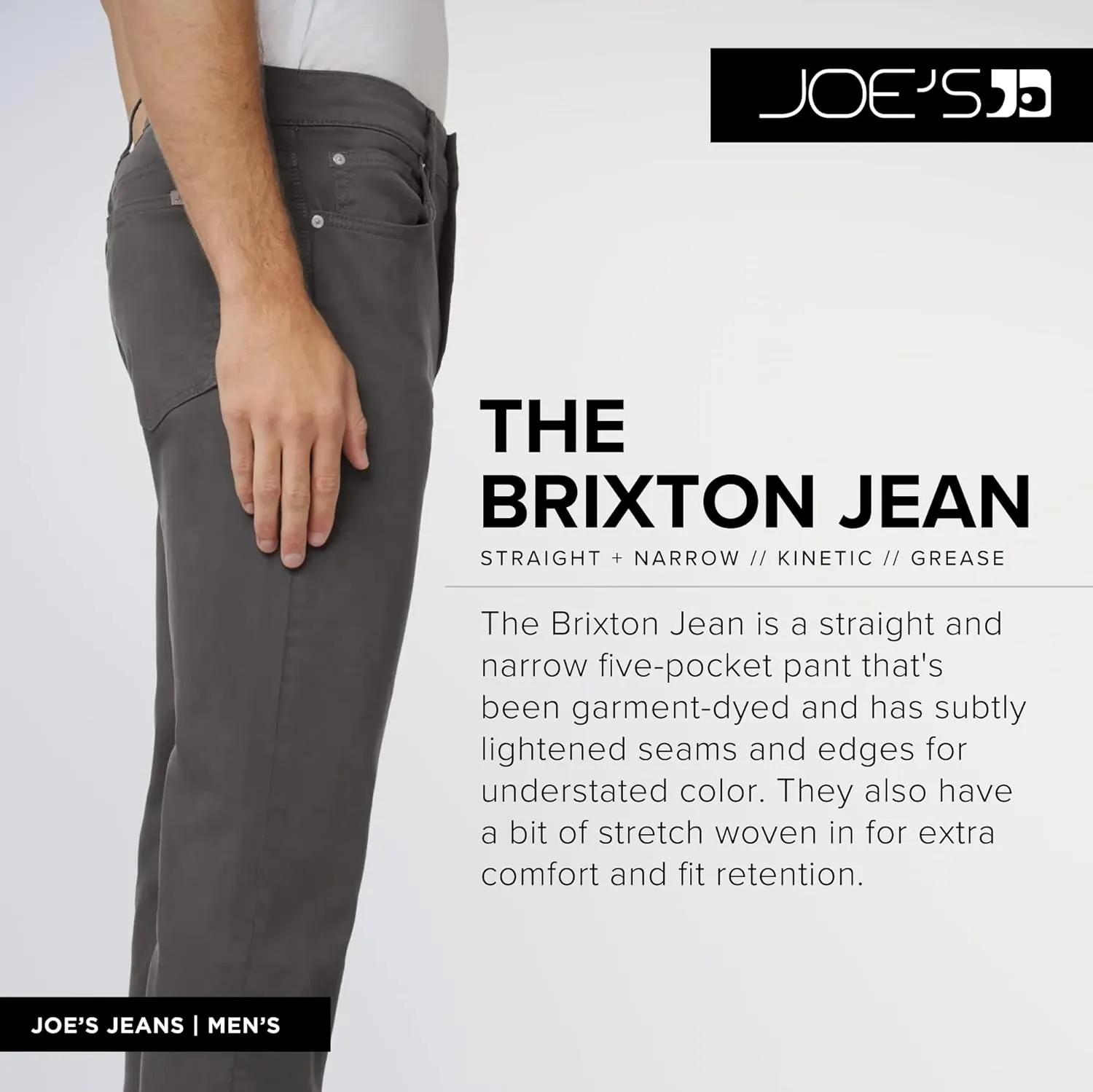 Joe's Men's Brixton Non-Denim Straight and Narrow Leg Twill Pant