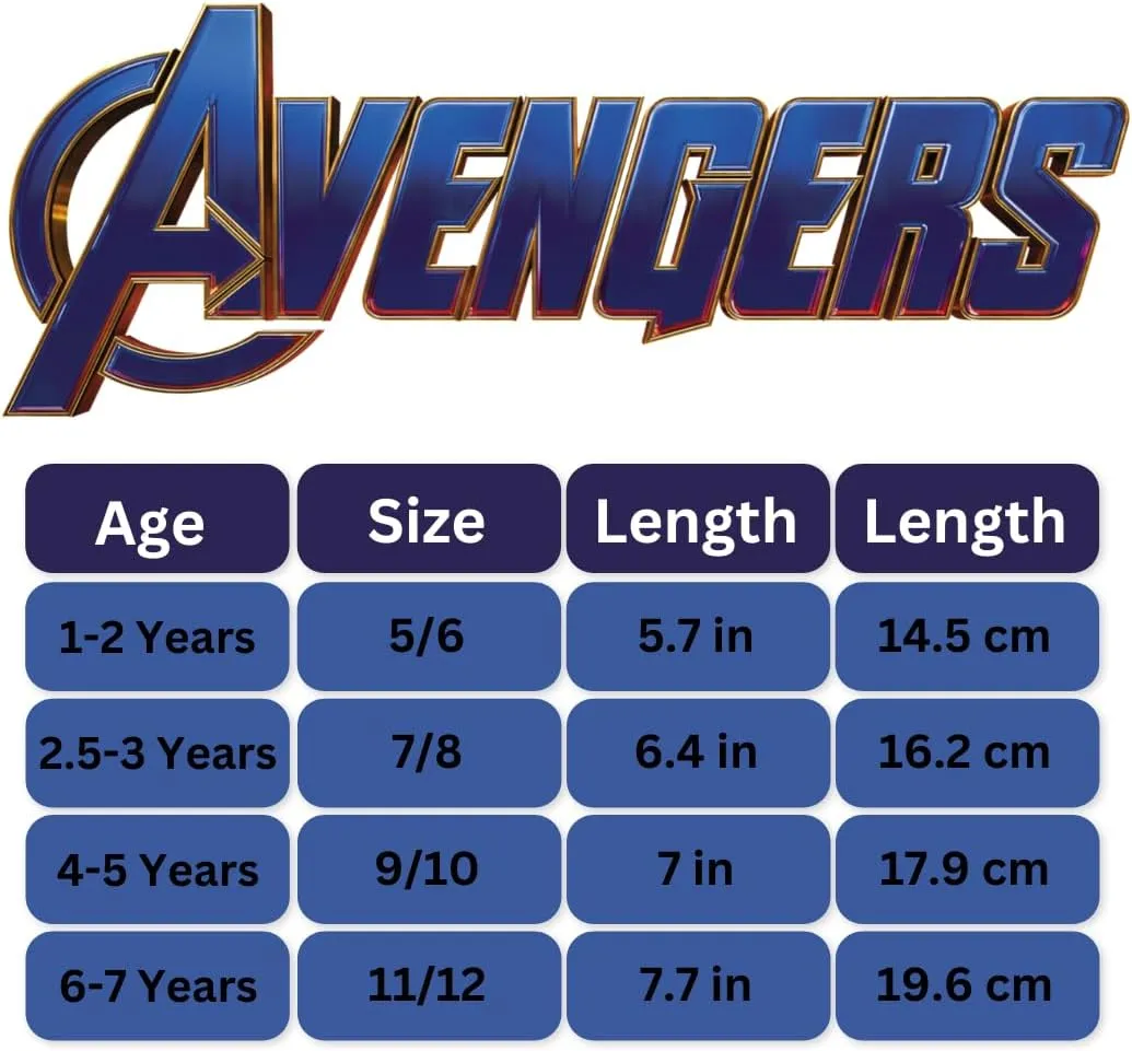 Josmo The Avengers Water Shoes - Spiderman Ironman Captain America Hulk Thor Pool Aqua Socks Slip On Quick Dry (5-10 Toddlers / 11-12 Little Kids)