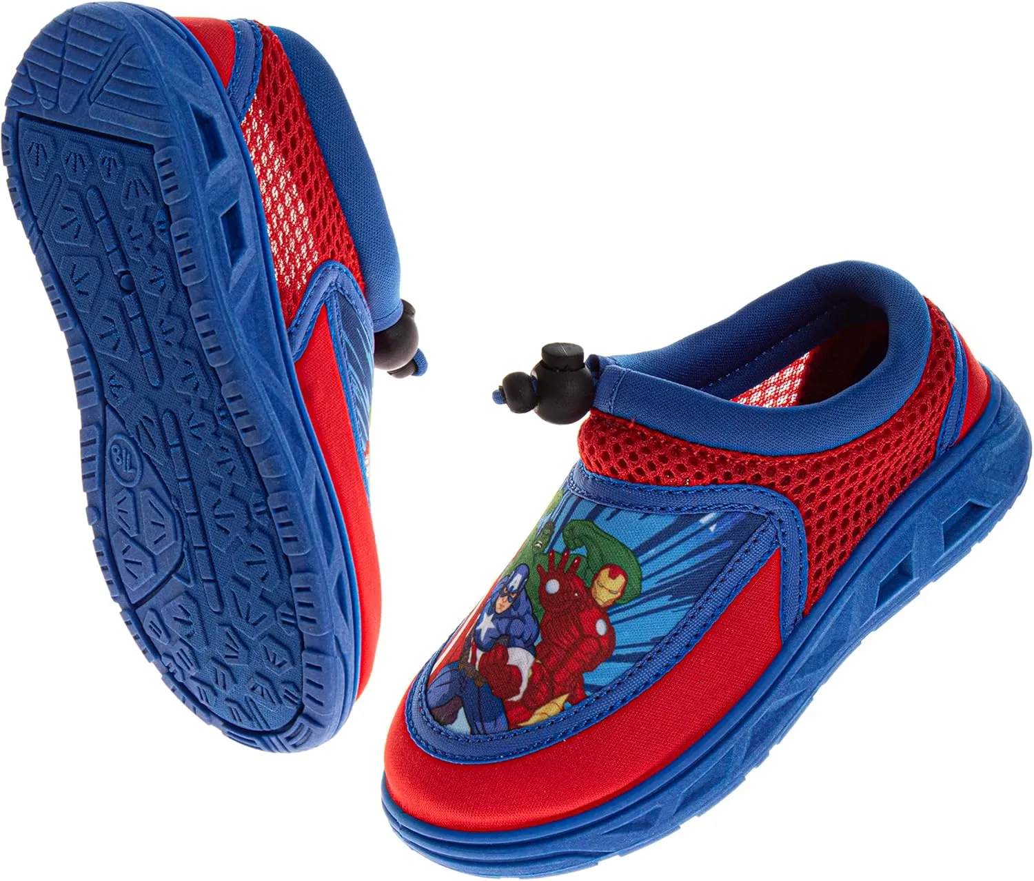 Josmo The Avengers Water Shoes - Spiderman Ironman Captain America Hulk Thor Pool Aqua Socks Slip On Quick Dry (5-10 Toddlers / 11-12 Little Kids)