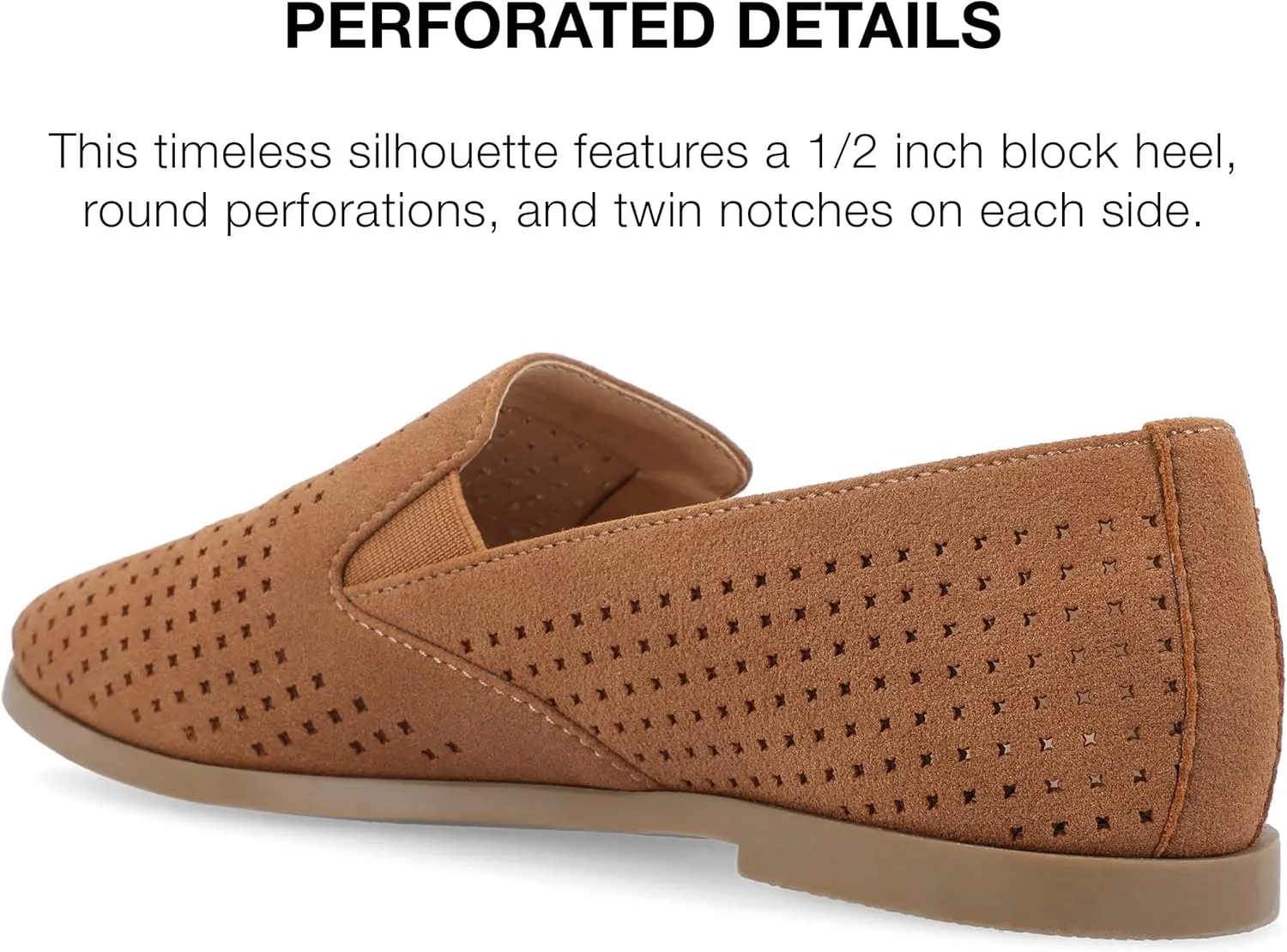 Journee Womens Lucie Tru Comfort Foam Slip On Almond Toe Loafer Dress Flats