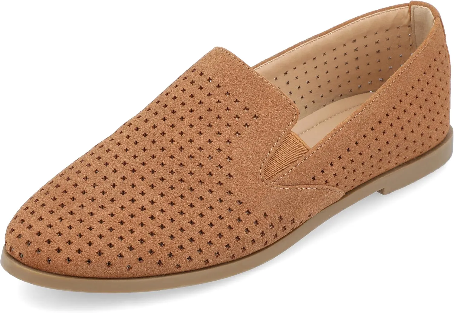 Journee Womens Lucie Tru Comfort Foam Slip On Almond Toe Loafer Dress Flats