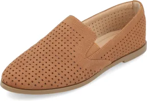 Journee Womens Lucie Tru Comfort Foam Slip On Almond Toe Loafer Dress Flats