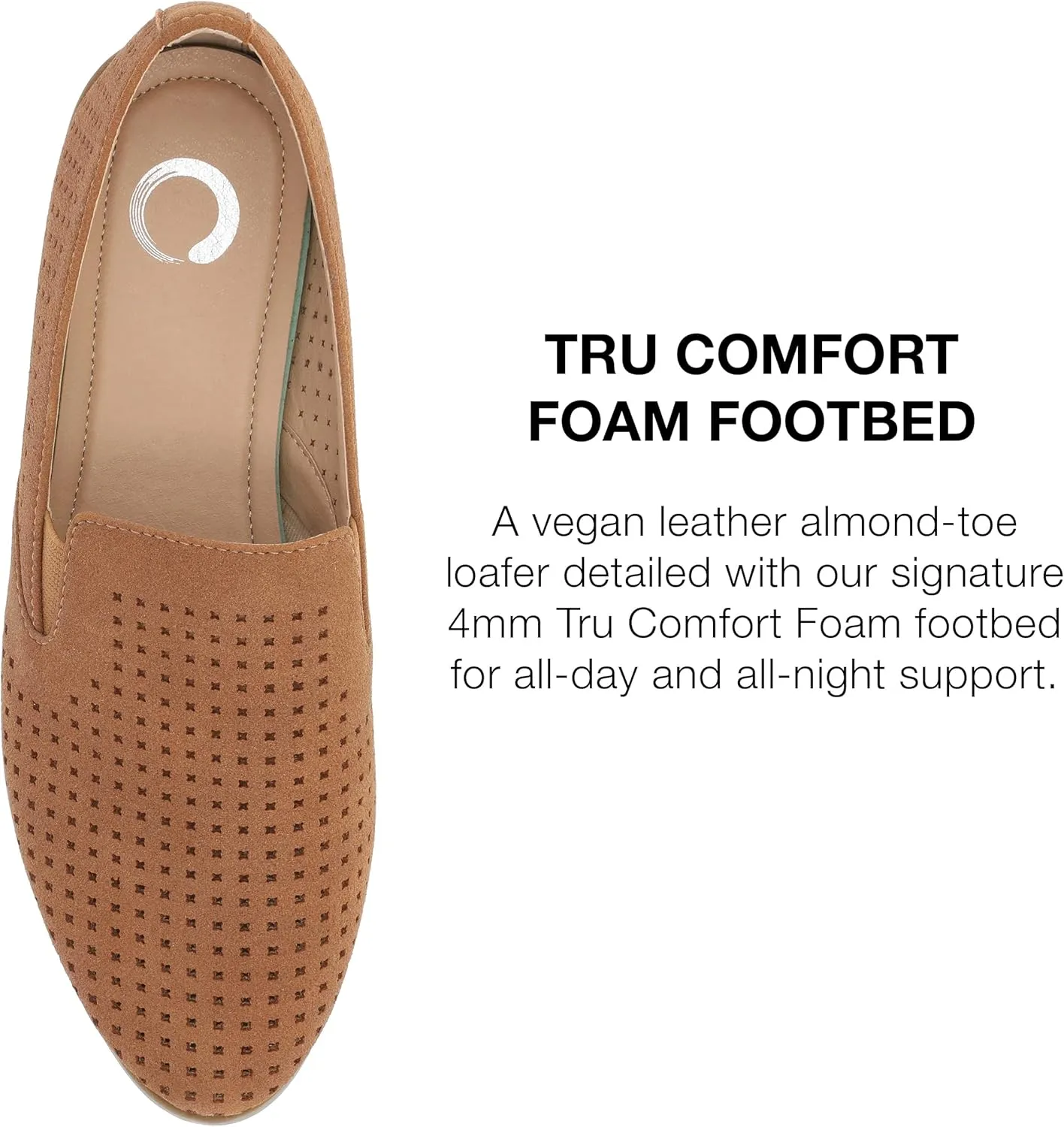 Journee Womens Lucie Tru Comfort Foam Slip On Almond Toe Loafer Dress Flats