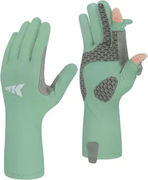 KastKing Sol Armis Pro UPF50  Fishing Gloves-Quick-Dry, Full Finger & 3/4 Fingerless Sun Protection Gloves Men Women for Outdoor