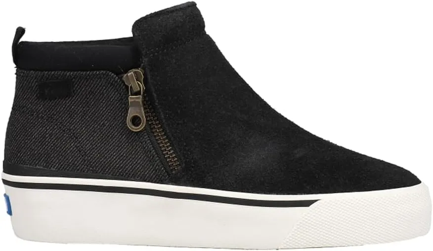 Keds Women's Cooper Zip Bootie Suede/Canvas Rain Boot