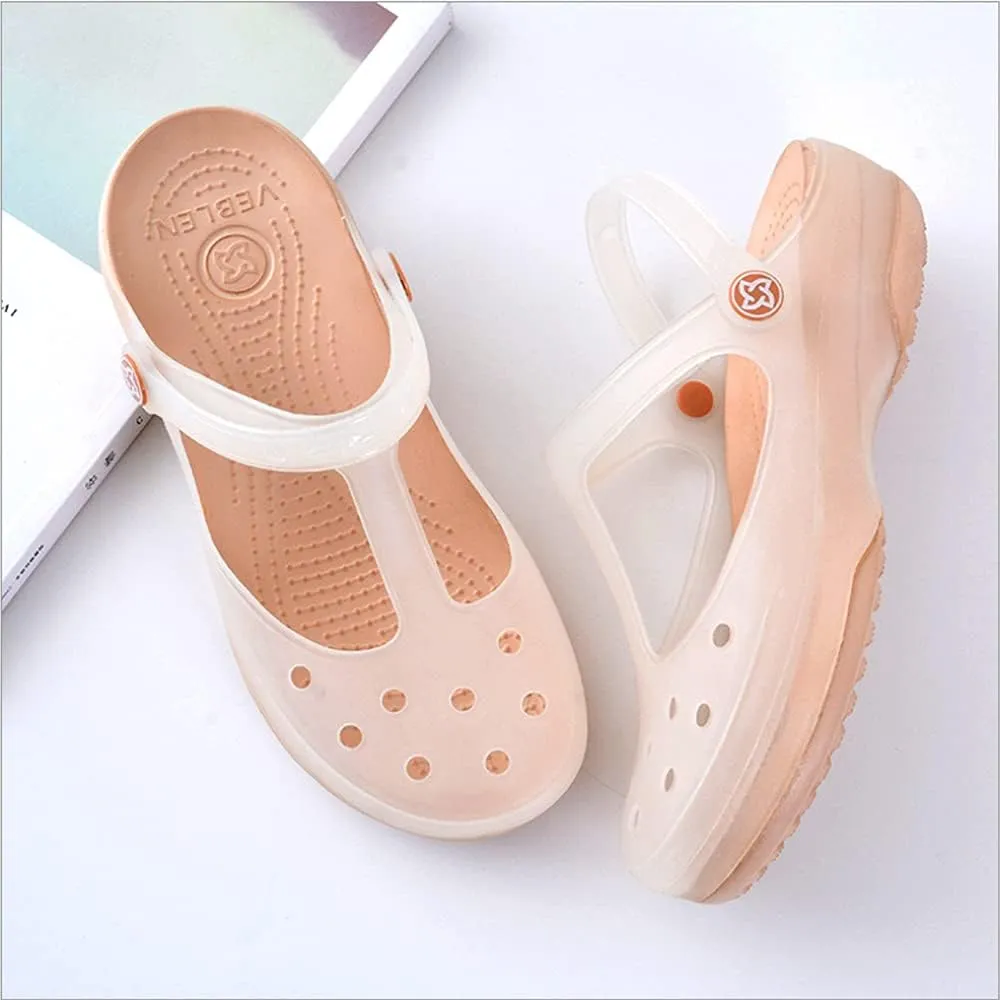 KELMALL Non Slip Clogs for Women, Classic Slip On Platform Nursing Garden Mules & Clogs Comfort Lightweight