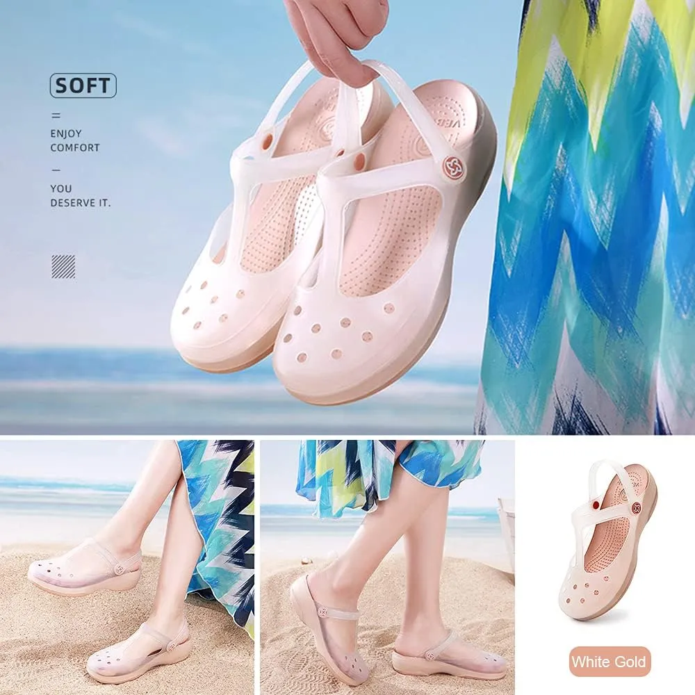 KELMALL Non Slip Clogs for Women, Classic Slip On Platform Nursing Garden Mules & Clogs Comfort Lightweight