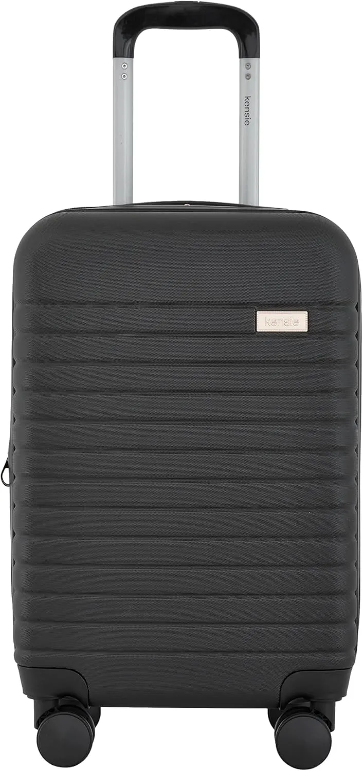 kensie 20" Graceful Hardside Carry-On Luggage, Black