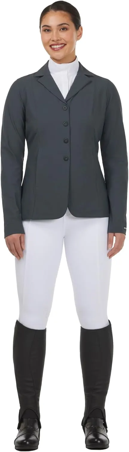 Kerrits Women's Equestrian Stretch Competitor Coat – 4-Snap, Lightweight English Horse Show Jacket, Machine Wash