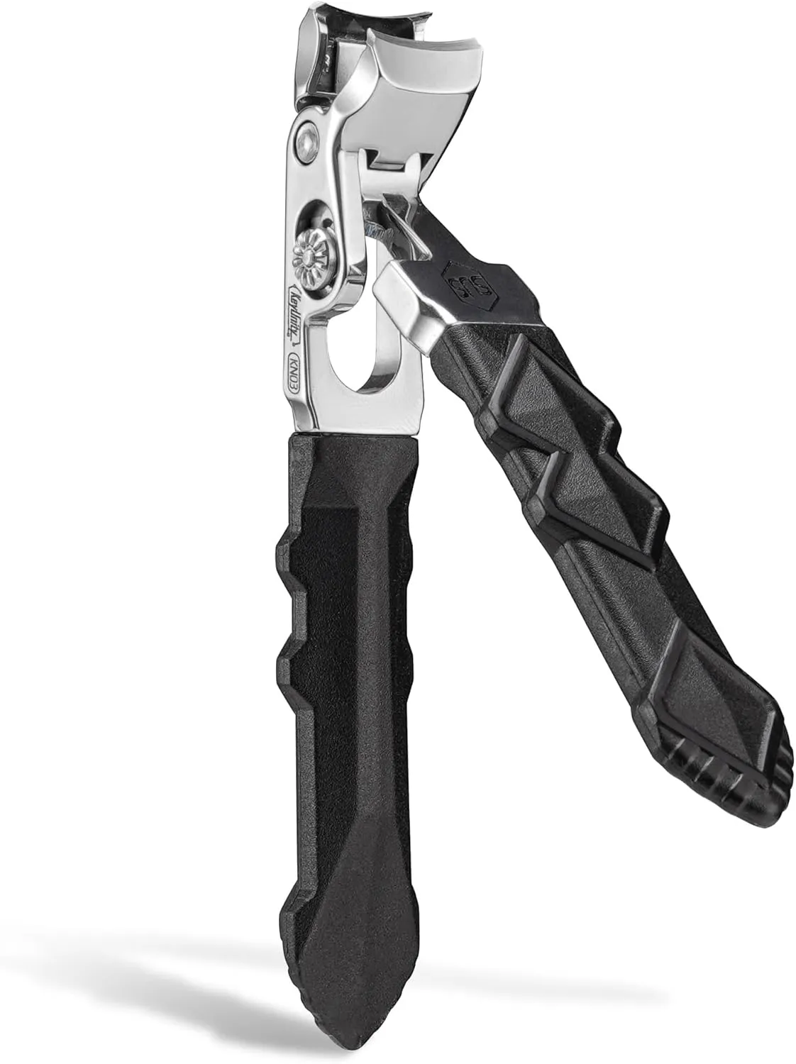 KeyUnity KN03 Nail Clippers for Seniors, Lockable Toenail Cutter, Wide Jaw Opening Nail Trimmer for Thick Nails