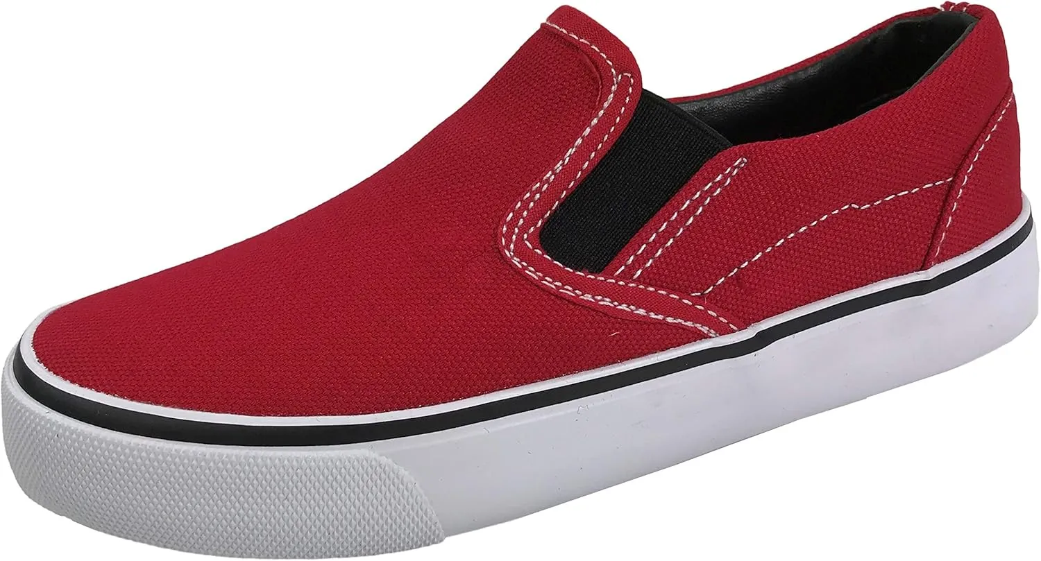 Kid's Classic Slip On Canvas Sneaker Skater Shoes